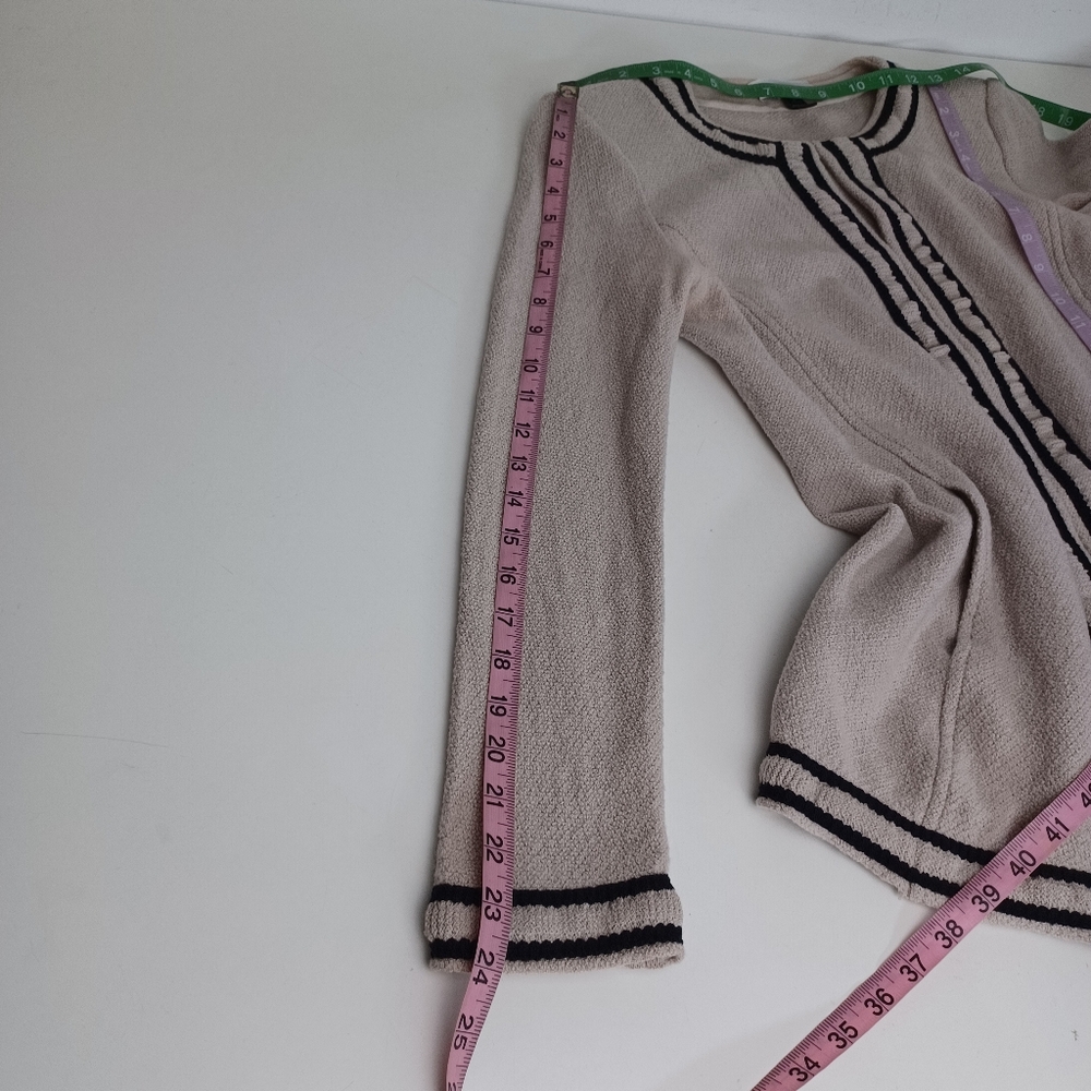 St John Wool Blend Jacket Size 8 Women Quiet Luxury Long Sleeve Knit Pockets - Picture 14 of 16